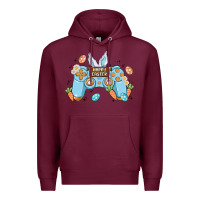Burgundy boy happy easter Premium Hoodie - MaliasSmallBusiness