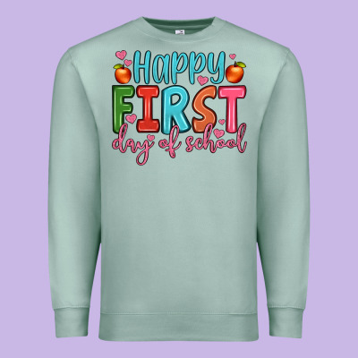 Happy First Day Of School Premium Sweatshirt Designed By Jahusdesignshop