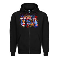 Black god bless the usa Zipper Hoodie - Zillion Design Studio