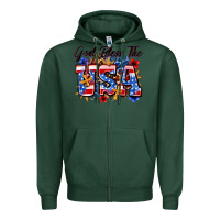 Sports Green god bless the usa Zipper Hoodie - Zillion Design Studio