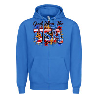 True Royal god bless the usa Zipper Hoodie - Zillion Design Studio
