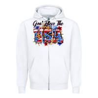 White god bless the usa Zipper Hoodie - Zillion Design Studio