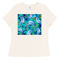 Bone dolphin tumbler Ladies Tee - BarkalooDesign