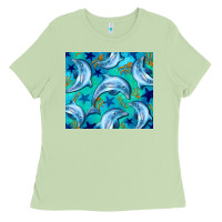 Matcha dolphin tumbler Ladies Tee - BarkalooDesign