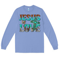Colony Blue jesus is love Long Sleeve Tee - texasbilliewilder