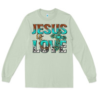 Matcha jesus is love Long Sleeve Tee - texasbilliewilder
