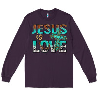 Plum jesus is love Long Sleeve Tee - texasbilliewilder