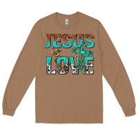 Toasted Coconut jesus is love Long Sleeve Tee - texasbilliewilder