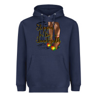 Navy steppin' in to juneteenth heels Heavyweight Hoodie - HRA Design Shop