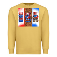 Antique Gold usa macaroon and boots Premium Sweatshirt - AdoDesignShop