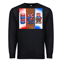 Black usa macaroon and boots Premium Sweatshirt - AdoDesignShop