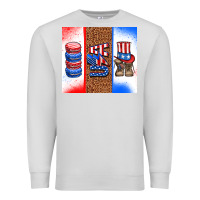 Dove Grey usa macaroon and boots Premium Sweatshirt - AdoDesignShop
