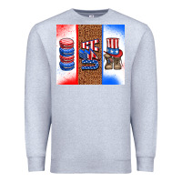 Heather Grey usa macaroon and boots Premium Sweatshirt - AdoDesignShop