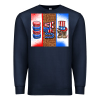 Navy usa macaroon and boots Premium Sweatshirt - AdoDesignShop