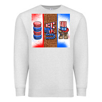 Oatmeal Heather usa macaroon and boots Premium Sweatshirt - AdoDesignShop