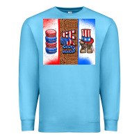 Ocean Blue usa macaroon and boots Premium Sweatshirt - AdoDesignShop