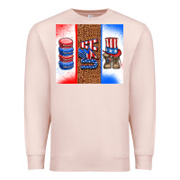 Pale Pink usa macaroon and boots Premium Sweatshirt - AdoDesignShop