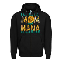 Black i have two titles mom and nana and i rock them bot Zipper Hoodie - texasbilliewilder