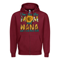 Burgundy i have two titles mom and nana and i rock them bot Zipper Hoodie - texasbilliewilder