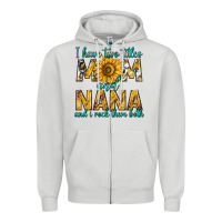 Dove Grey i have two titles mom and nana and i rock them bot Zipper Hoodie - texasbilliewilder