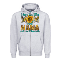 Heather Grey i have two titles mom and nana and i rock them bot Zipper Hoodie - texasbilliewilder