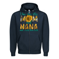 Navy i have two titles mom and nana and i rock them bot Zipper Hoodie - texasbilliewilder