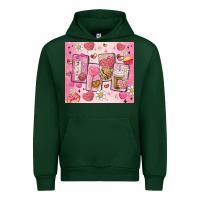 Forest Green cafecito y chisme valentine's day Urban Hoodie - MaliasSmallBusiness
