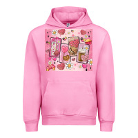 Fuchsia Pink cafecito y chisme valentine's day Urban Hoodie - MaliasSmallBusiness