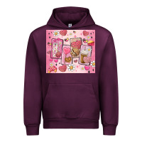 Mauve Wine cafecito y chisme valentine's day Urban Hoodie - MaliasSmallBusiness