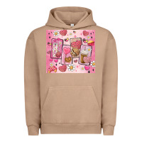 Pigment Burro cafecito y chisme valentine's day Urban Hoodie - MaliasSmallBusiness
