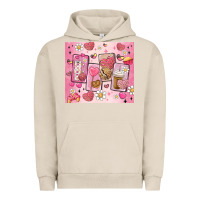 Pigment French Oak cafecito y chisme valentine's day Urban Hoodie - MaliasSmallBusiness