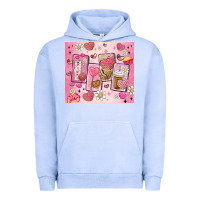 Pigment Grape Ice cafecito y chisme valentine's day Urban Hoodie - MaliasSmallBusiness