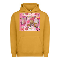 Pigment Peanut Butter cafecito y chisme valentine's day Urban Hoodie - MaliasSmallBusiness