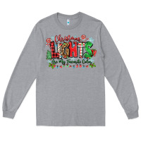 Heather Grey christmas lights are my favorite color Long Sleeve Tee - Zillion Design Studio