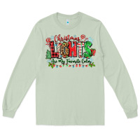 Matcha christmas lights are my favorite color Long Sleeve Tee - Zillion Design Studio