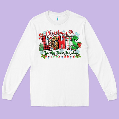Long Sleeve Tee christmas lights are my favorite color