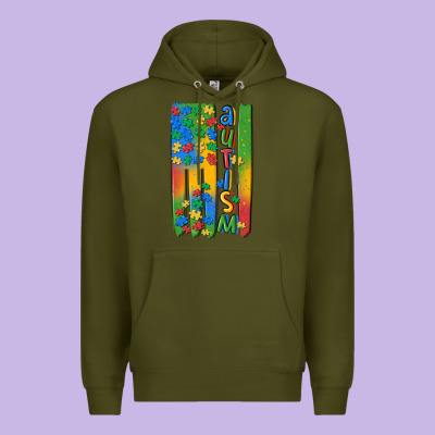 Autism American Flag Premium Hoodie Designed By Maliassmallbusiness