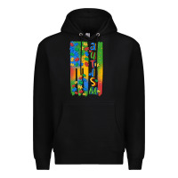 Black autism american flag Premium Hoodie - MaliasSmallBusiness