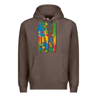 Coffee autism american flag Premium Hoodie - MaliasSmallBusiness