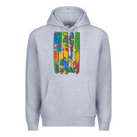 Heather Grey autism american flag Premium Hoodie - MaliasSmallBusiness