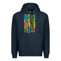 Navy autism american flag Premium Hoodie - MaliasSmallBusiness