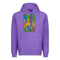 Purple autism american flag Premium Hoodie - MaliasSmallBusiness