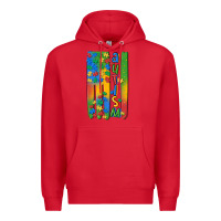 Red autism american flag Premium Hoodie - MaliasSmallBusiness