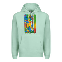 Seafoam autism american flag Premium Hoodie - MaliasSmallBusiness