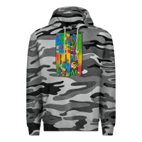 Slate Camo autism american flag Premium Hoodie - MaliasSmallBusiness