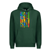 Sports Green autism american flag Premium Hoodie - MaliasSmallBusiness