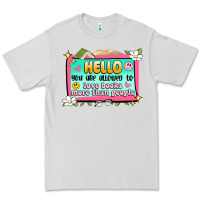 Dove Grey hello you are allowed to love books more than peop Premium Tee - Artiststas
