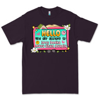 Plum hello you are allowed to love books more than peop Premium Tee - Artiststas