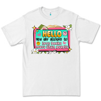 White hello you are allowed to love books more than peop Premium Tee - Artiststas