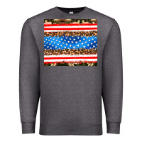 Charcoal Heather usa camouflage american flag Premium Sweatshirt - AdoDesignShop